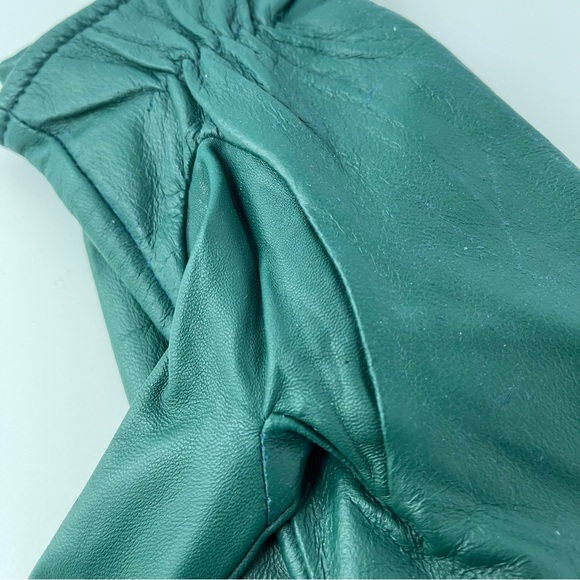 Leather Gloves Elegant Green 8.5 - Picture 5 of 7